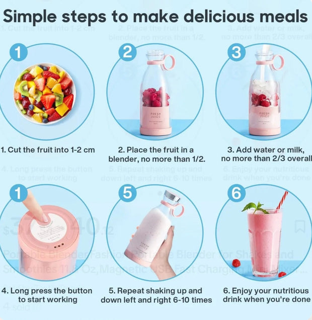 Fresh Juice™ – Mini Portable Blender (350ml)